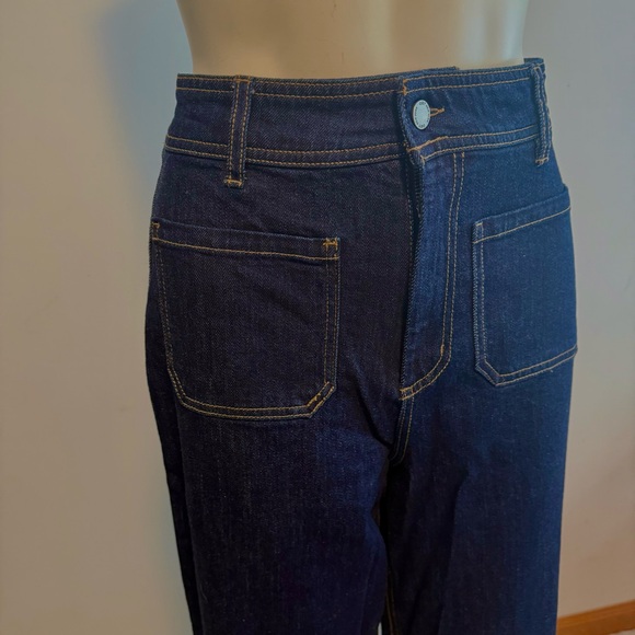 Oat NY Dark-wash, High-waisted Wide-Leg Jeans - Picture 6 of 16